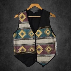 Vintage Southwestern Multicolor Patterned Men's Vest